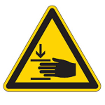 Pictogramme 337 triangulaire - " Danger de mutilation des mains "